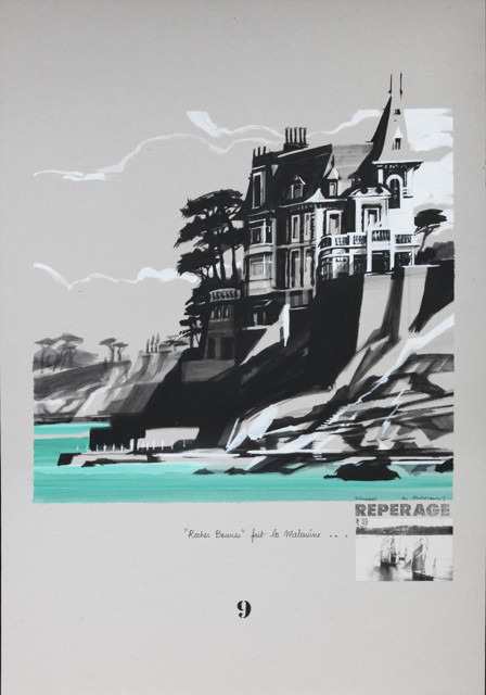 Villa Rochebrune - Port Salut - Peinture de Dinard par Michelle Auboiron - Acrylique sur carton 100 x 70 cm