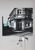 Peinture de Dinard par Michelle Auboiron - Acrylique sur carton 100 x 70 cm