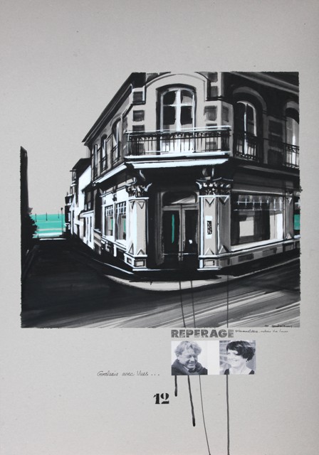 Galerie Vue sur Mer - Peinture de Dinard par Michelle Auboiron - Acrylique sur carton 100 x 70 cm