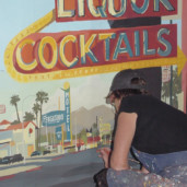 Michelle-Auboiron-Motels-of-the-50-s-peinture-live-a-Las-Vegas-8 thumbnail