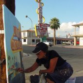 Michelle-Auboiron-Motels-of-the-50-s-peinture-live-a-Las-Vegas-23 thumbnail