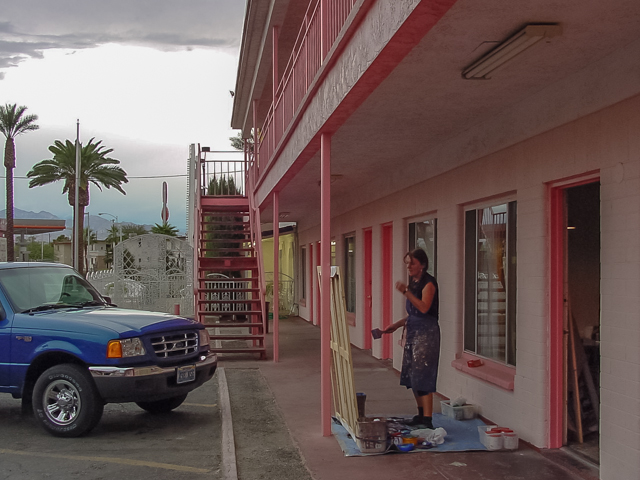 Michelle-Auboiron-Motels-of-the-50-s-peinture-live-a-Las-Vegas-21