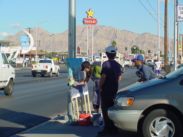 Michelle-Auboiron-Motels-of-the-50-s-peinture-live-a-Las-Vegas-22