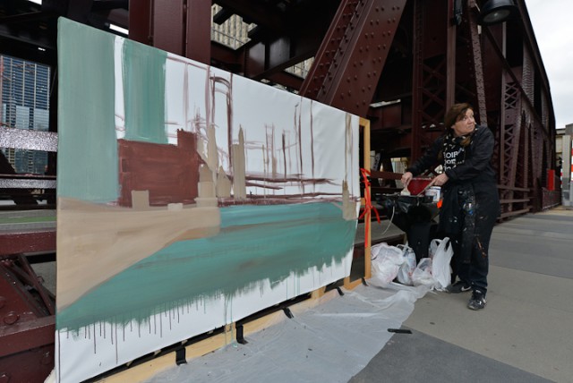 Wells-Street-Bridge-painting-by-Michelle-Auboiron-4