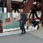 Wells-Street-Bridge-painting-by-Michelle-Auboiron-5 thumbnail