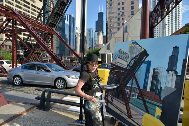 Kinzie-strett-Bridge-Chicago-painting-by-Michelle-Auboiron-9