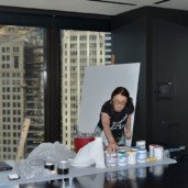 Trump-Tower-and-Chicago-River-Painting-by-Michelle-Auboiron thumbnail