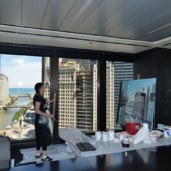 Trump-Tower-and-Chicago-River-Painting-by-Michelle-Auboiron-2 thumbnail