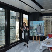 Trump-Tower-and-Chicago-River-Painting-by-Michelle-Auboiron-4 thumbnail