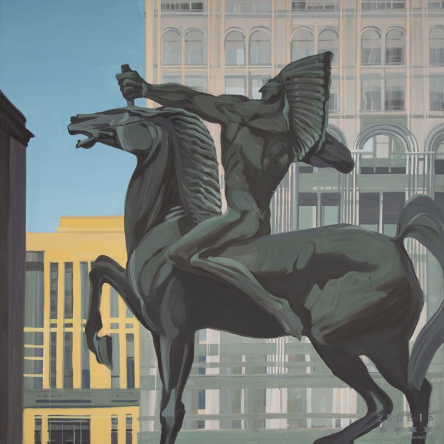 Peinture de Chicago par Michelle AUBOIRON - Painting of Chicago by Michelle AUBOIRON - The Bowman