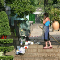 Michelle-Auboiron-peinture-live-aux-serres-d-auteuil-Paris-2004--19 thumbnail