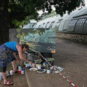 Michelle-Auboiron-peinture-live-aux-serres-d-auteuil-Paris-2004--16 thumbnail