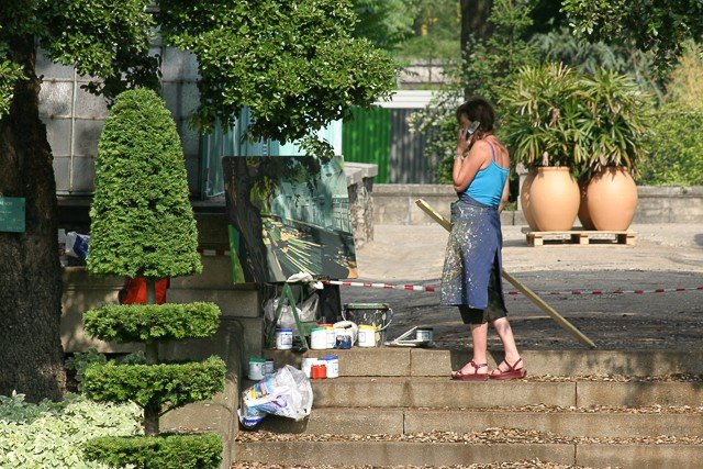 Michelle-Auboiron-peinture-live-aux-serres-d-auteuil-Paris-2004--19