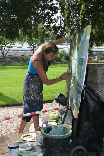 Michelle-Auboiron-peinture-live-aux-serres-d-auteuil-Paris-2004--22