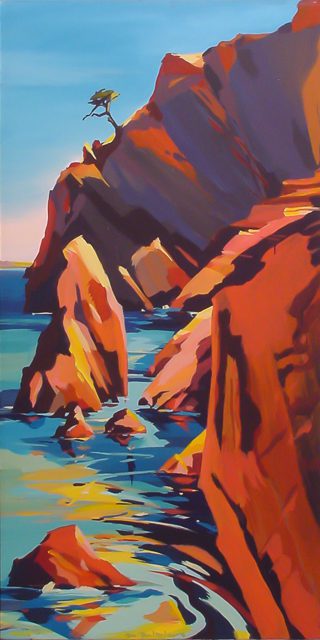 La crique des pirates à Pinarello - Peinture de Corse de Michelle