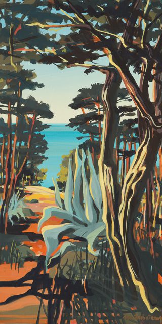 Pins et aloes - Peinture de Corse de Michelle