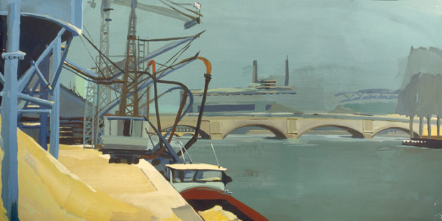 Le Pont de Bercy - Acrylique sur toile - Peinture de la série "Les Ponts de Paris" de Michelle AUBOIRON