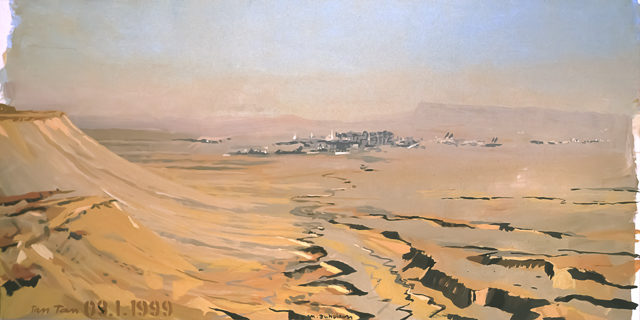 Le "Dakar" 1999 - Tan-Tan - Maroc - Peinture - acrylique sur toile de Michelle AUBOIRON