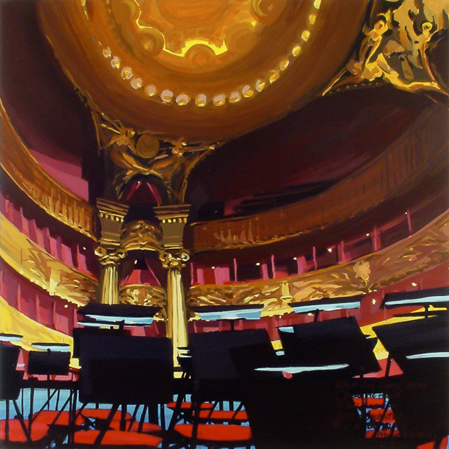Peinture de l'Opéra Garnier par Michelle Auboiron