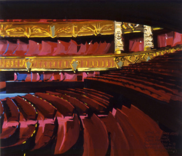 Peinture de l'Opéra Garnier par Michelle Auboiron