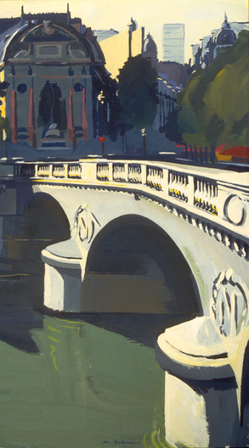 Pont Saint Michel - Acrylique sur toile - Peinture de la série "Les Ponts de Paris" de Michelle AUBOIRON