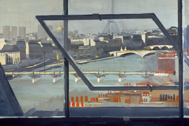 La Passerelle des arts depuis la Samaritaine - Acrylique sur toile - Peinture de la série "Les Ponts de Paris" de Michelle AUBOIRON