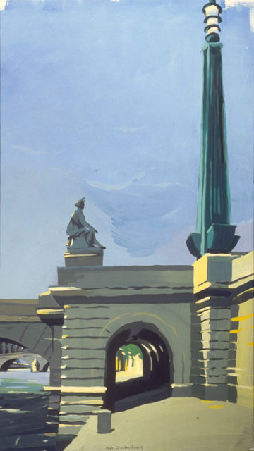 Pont du Caroussel - Acrylique sur toile - Peinture de la série "Les Ponts de Paris" de Michelle AUBOIRON