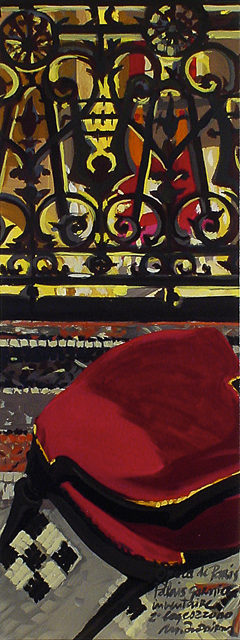 Peinture de l'Opéra Garnier par Michelle Auboiron