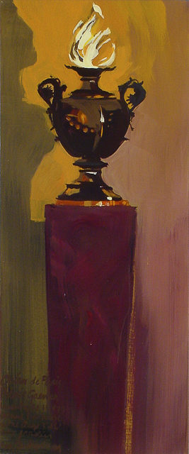 Peinture de l'Opéra Garnier par Michelle Auboiron