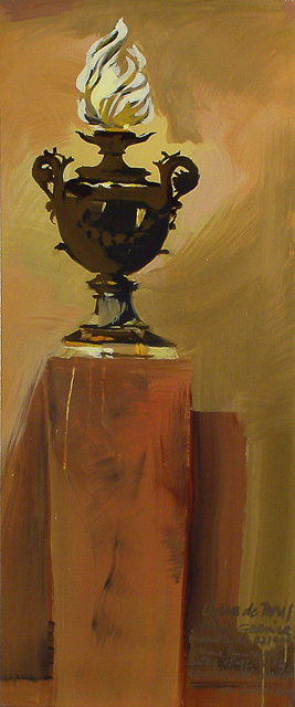 Peinture de l'Opéra Garnier par Michelle Auboiron