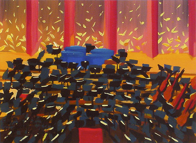 Peinture de l'Opéra Garnier par Michelle Auboiron