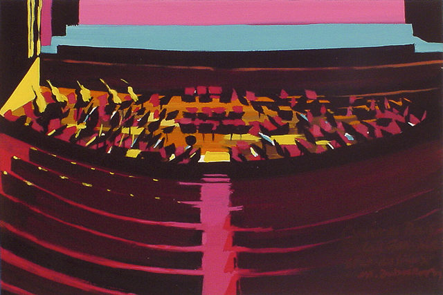 Peinture de l'Opéra Garnier par Michelle Auboiron