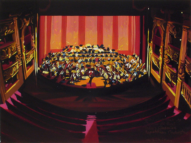 Peinture de l'Opéra Garnier par Michelle Auboiron