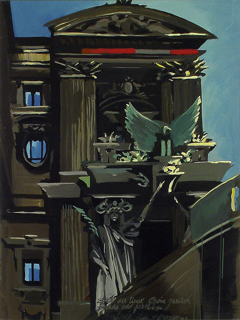 Peinture de l'Opéra Garnier par Michelle Auboiron