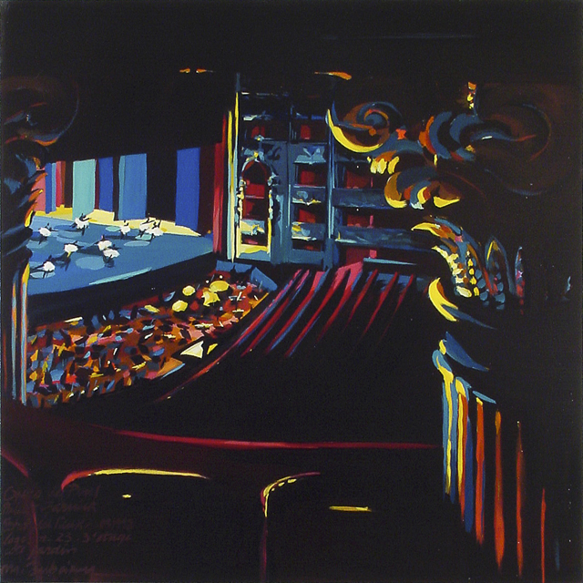 Peinture de l'Opéra Garnier par Michelle Auboironv