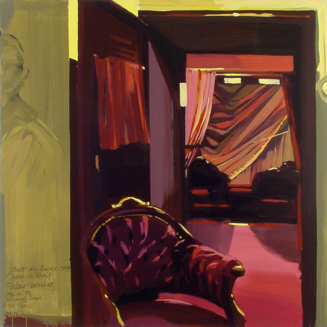 Peinture de l'Opéra Garnier par Michelle Auboiron