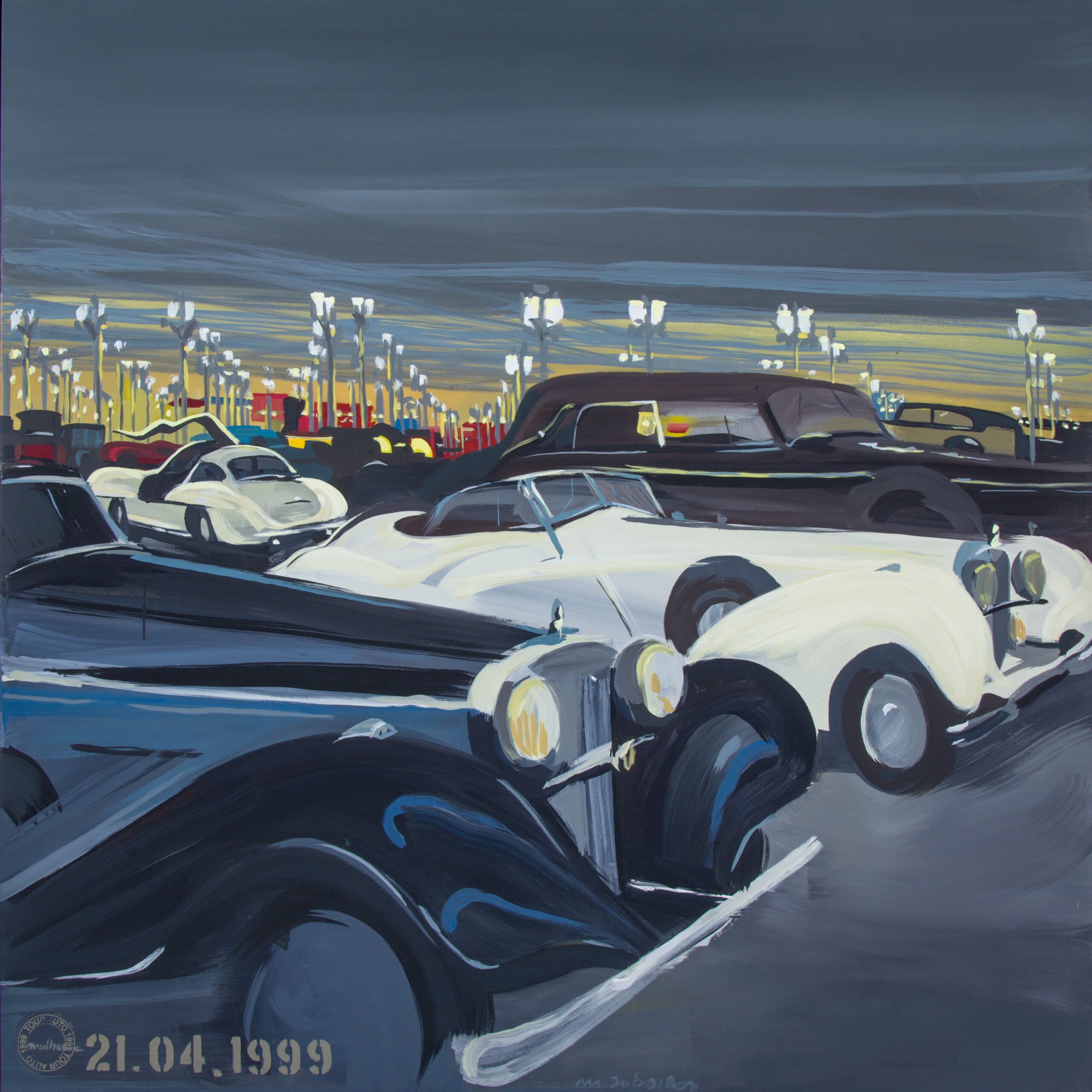 TOUR AUTO 1999 - MUSEE SCHLUMPF - Acrylique sur toile 150 x 150 cm